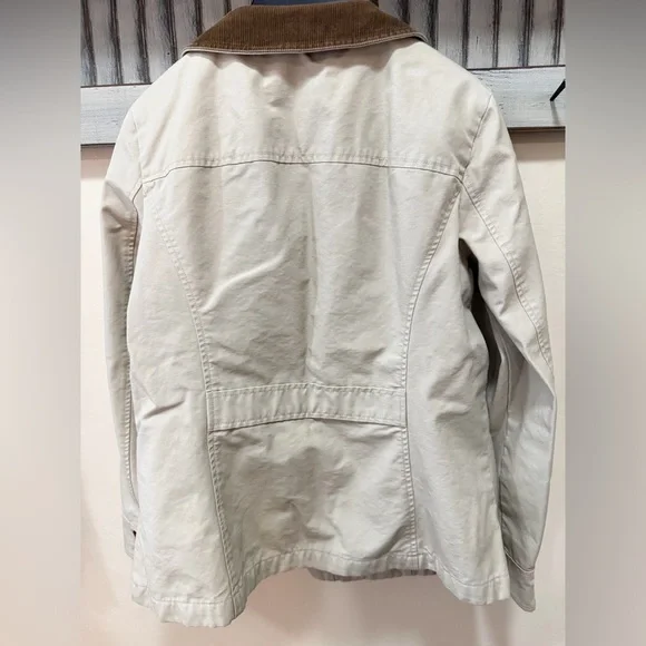 L.L.Bean women's Adirondack barn coat flannel lining and corduroy collar Sz L - Picture 6 of 7